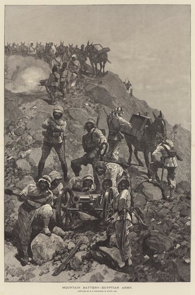 Mountain Battery, Egyptian Army by Richard Caton Woodville junior